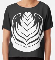 Latte Art Tulip Chiffon Top