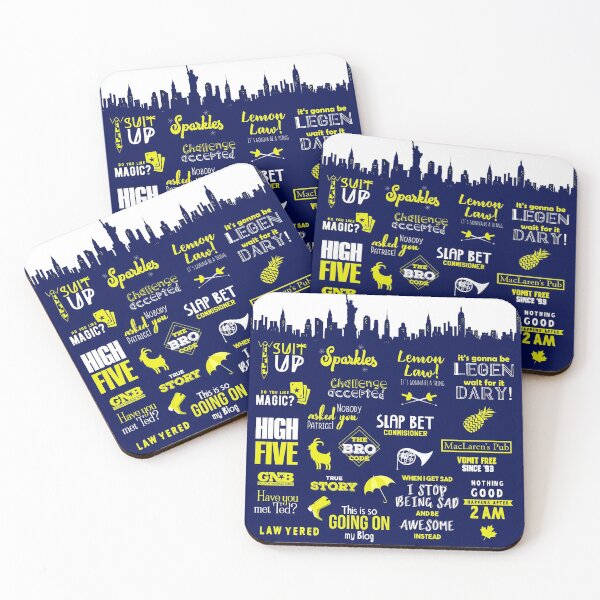 How I Met Your Mother Coasters (Set of 4)