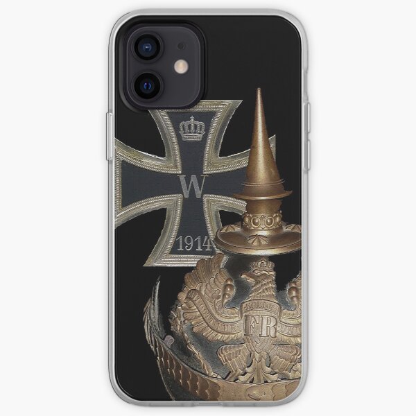 German WWI Icons.. 1914 Iron Cross and Helmet iPhone Soft Case