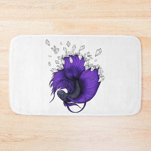 Item preview, Purple Betta Fish with Crystals  designed and sold by 1x1PixelCorp.