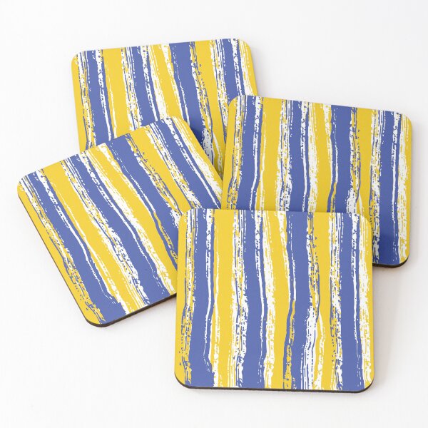 Item preview, Blue, White & Yellow Stripes designed and sold by Mia Harper Design.