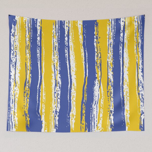 Item preview, Blue, White & Yellow Stripes designed and sold by Mia Harper Design.