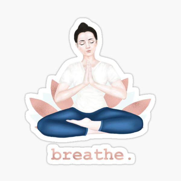 rose lotus breathe. Sticker