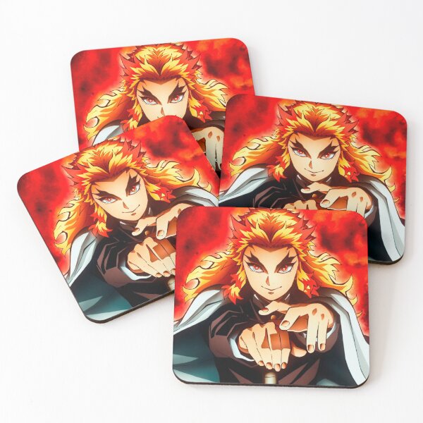 Demon Slayer Kimetsu No Yaiba 23 Coasters Set Of 4 By Lam93 Redbubble