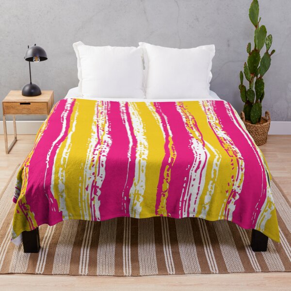 Item preview, Yellow, White & Magenta Stripes designed and sold by Mia Harper Design.