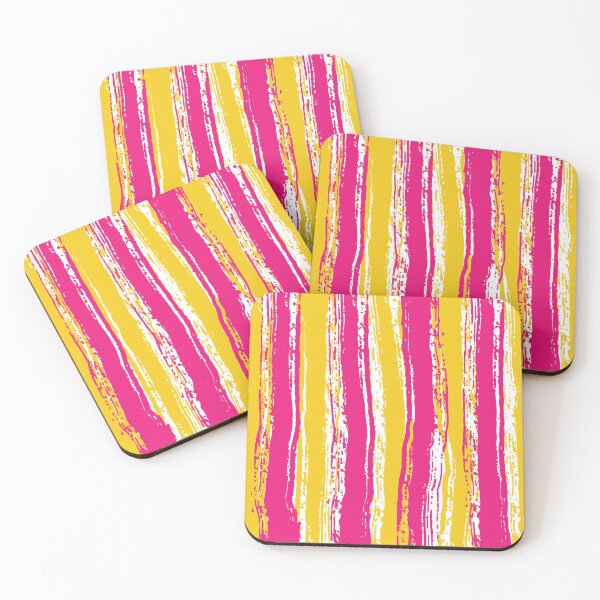 Item preview, Yellow, White & Magenta Stripes designed and sold by Mia Harper Design.