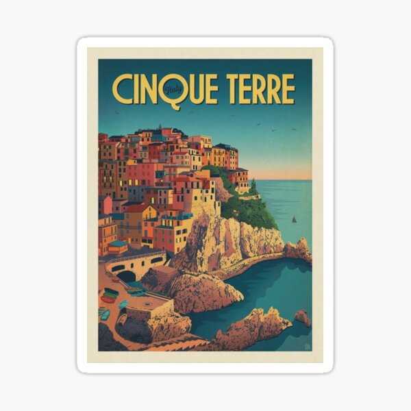 Cinque Terre Italy Framed Art Print Sticker