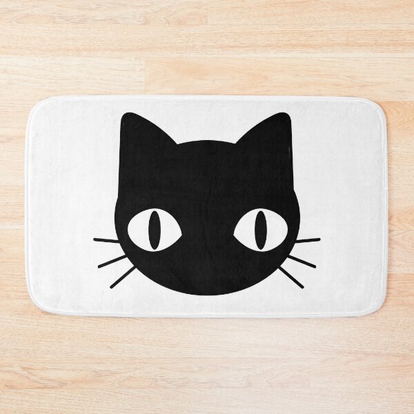 Item preview, Cute & Freaky Black Cat Face designed and sold by tanyadraws.
