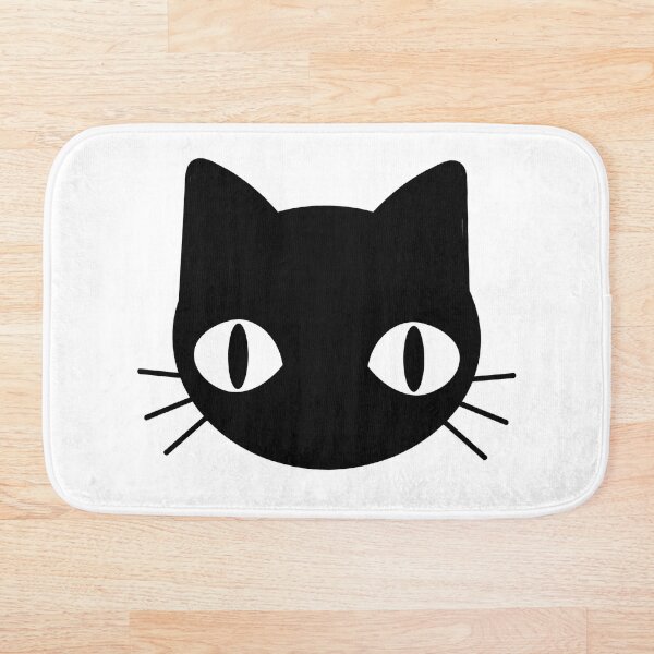 Item preview, Cute & Freaky Black Cat Face designed and sold by tanyadraws.