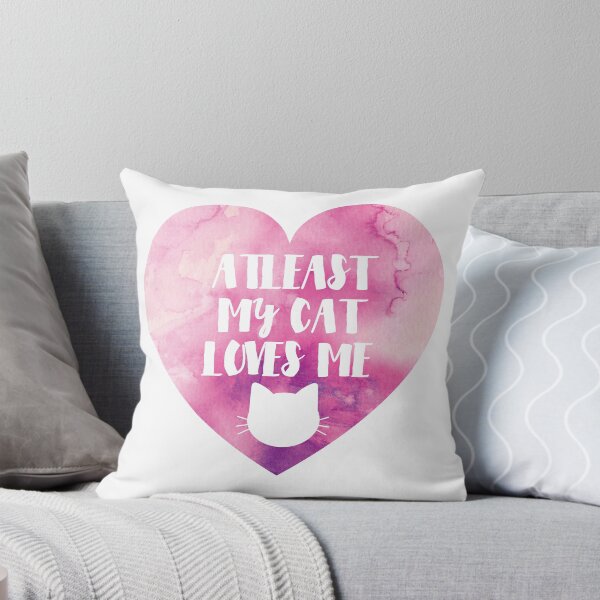 Item preview, Funny Cat Love Valentines Day - Pink Watercolour designed and sold by tanyadraws.