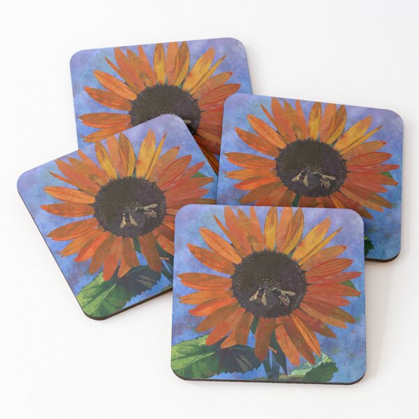 Item preview, Ilustración acuarela naranja girasol | Girasol Abejas Rústico Decoración Floral Country designed and sold by AndreaHelmArt.