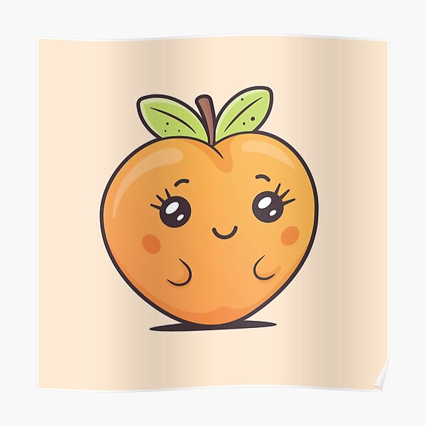 Peach Emoji Posters Redbubble