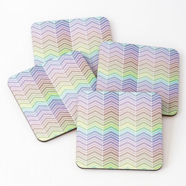 Item preview, Rainbow and Textured Chevron Pattern designed and sold by tanyadraws.