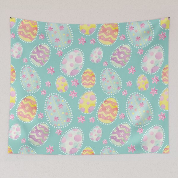 Item preview, Pastel Watercolour Painted Easter Egg Pattern designed and sold by tanyadraws.