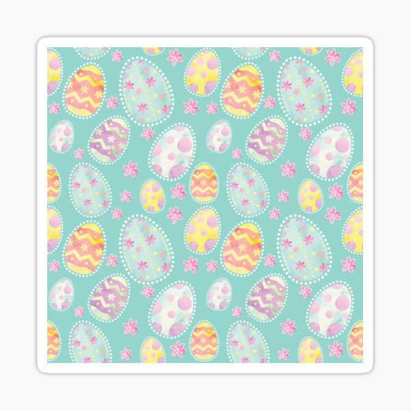 Item preview, Pastel Watercolour Painted Easter Egg Pattern designed and sold by tanyadraws.