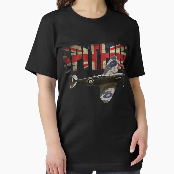 Vista previa del artículo con la obra «RAF Supermarine Spitfire T shirt ww2 Fighter», diseñado y vendido por DirtyCustard.