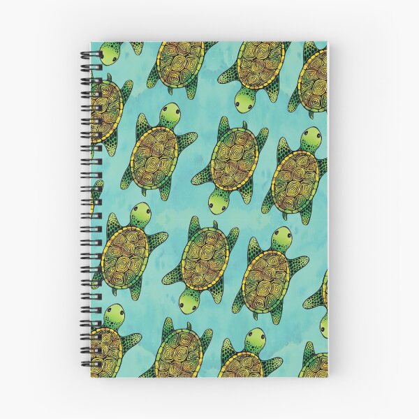 Item preview, Green Watercolour Ink Drawn Turtle Pattern designed and sold by tanyadraws.