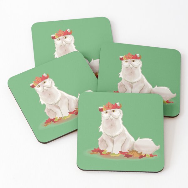 Item preview, Autumn Cat with Leaves designed and sold by danielleartsy.