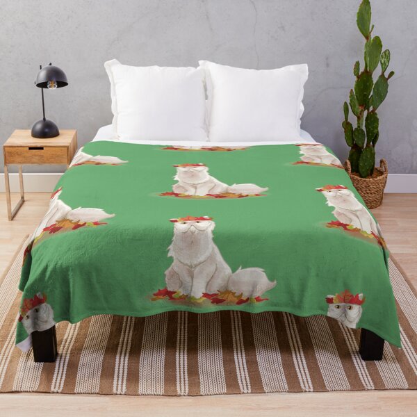 Item preview, Autumn Cat with Leaves designed and sold by danielleartsy.