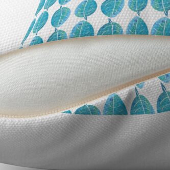 Alternate view of Blue Watercolor Leaf Throw Pillow