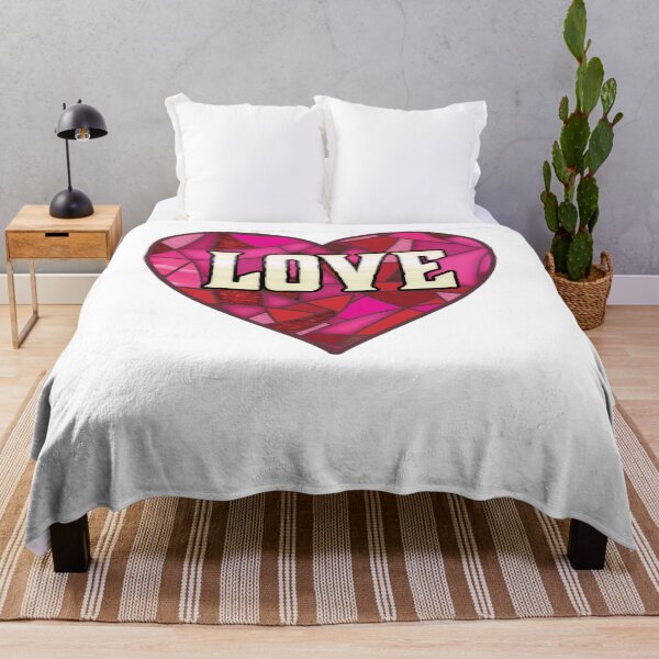 Item preview, Stained Glass Mosaic Look Heart Love Pink Red designed and sold by funnytshirtemp.