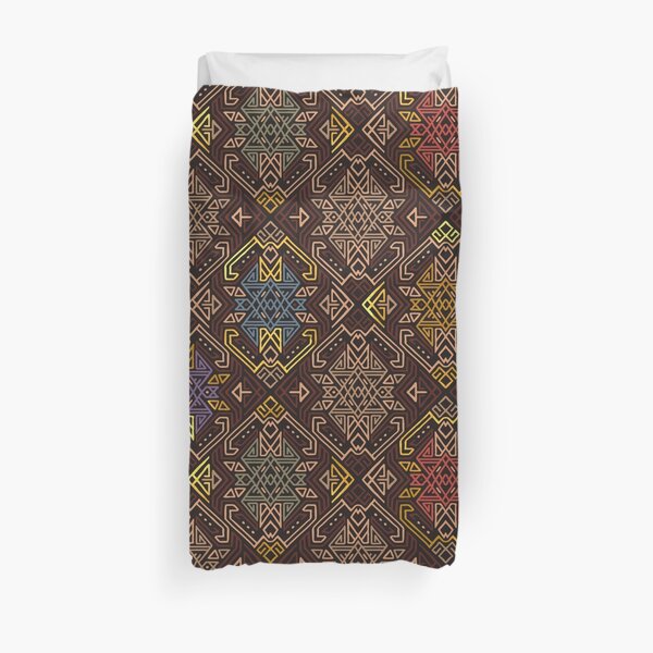 Autumn Tribal Pattern #4 Duvet Cover