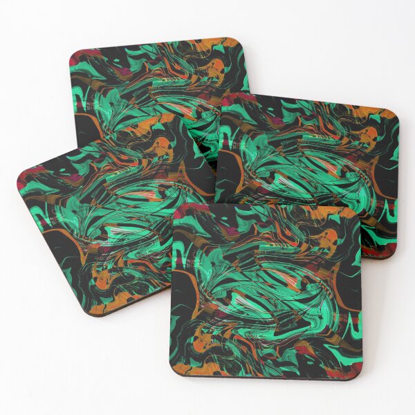 Item preview, FLOOD ART PATTERN (Green) designed and sold by SassyClassyMe.