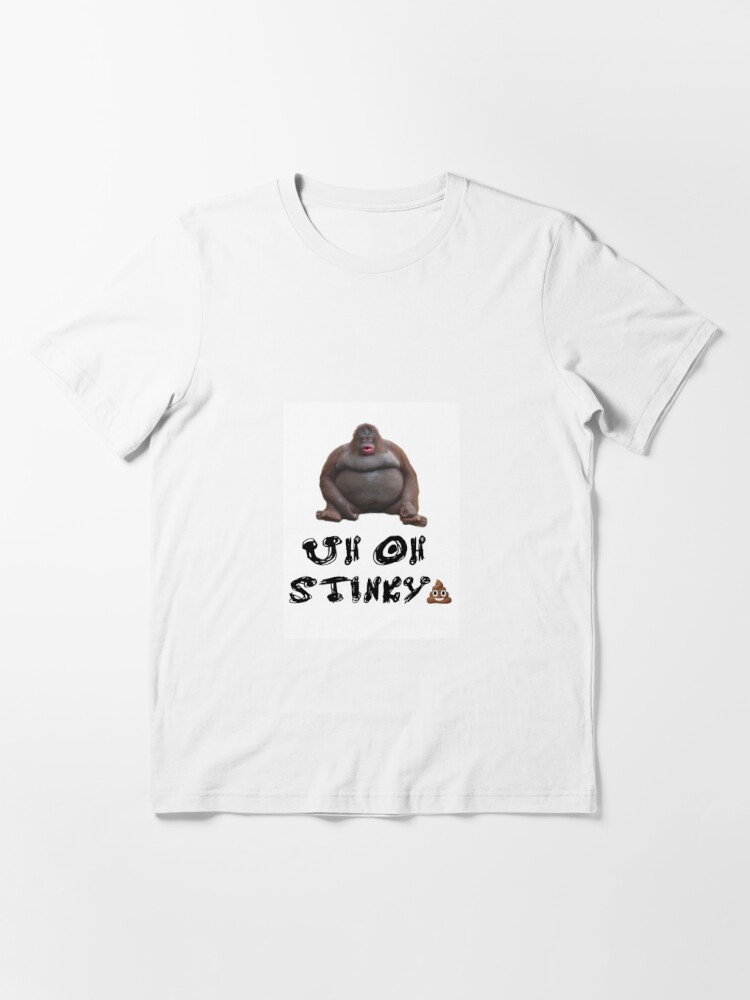 Uh Oh Stinky Poop Meme Monkey Unisex Baseball T-Shirt