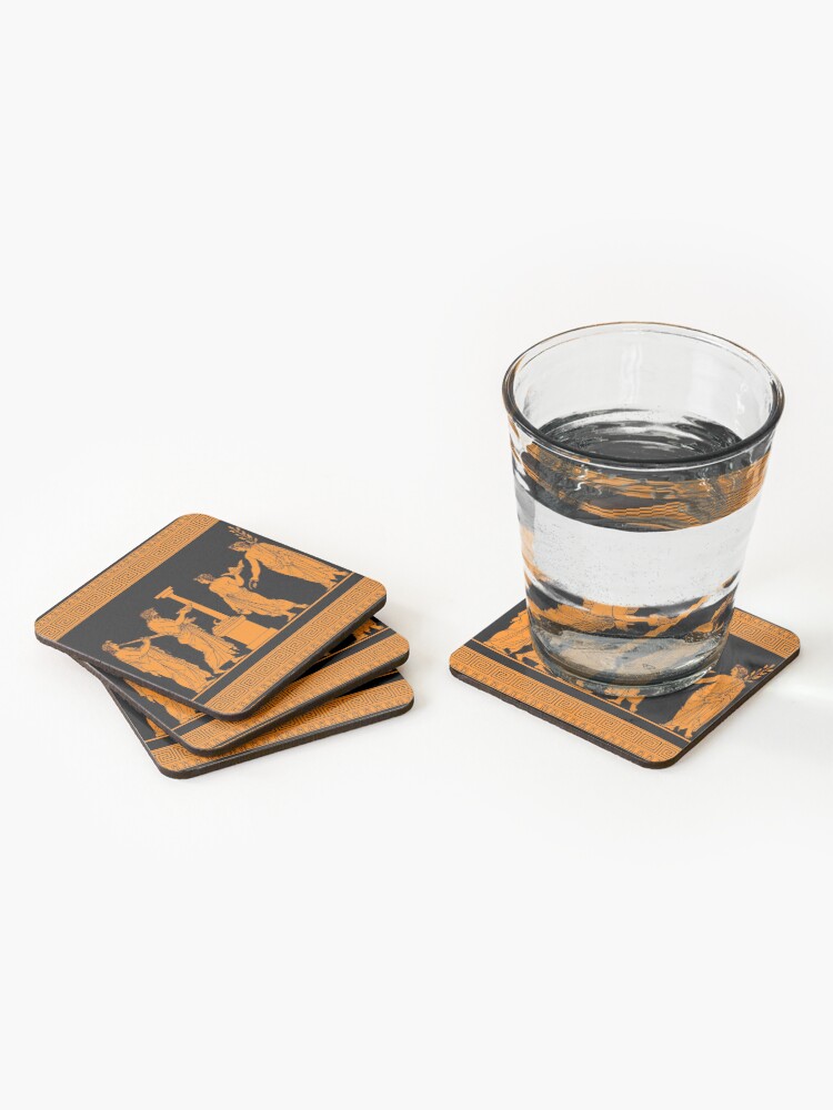 Alternate view of Red figure Greek vase offering scene Coasters (Set of 4)