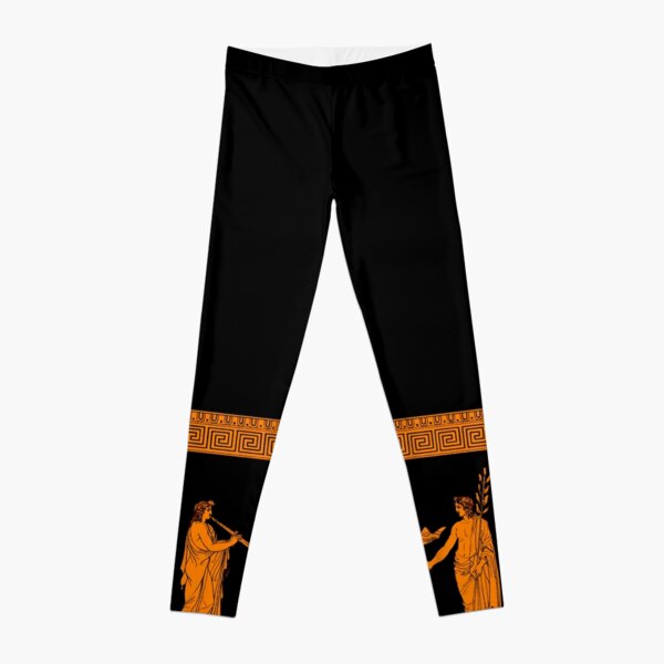 Red figure Greek vase offering scene Leggings