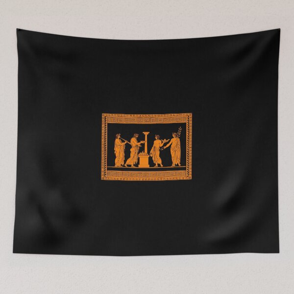 Item preview, Red figure Greek vase offering scene designed and sold by WillowNox7.