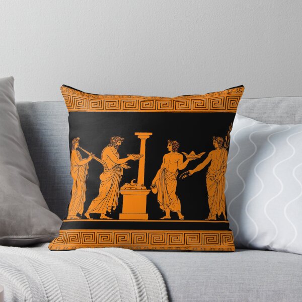 Item preview, Red figure Greek vase offering scene designed and sold by WillowNox7.