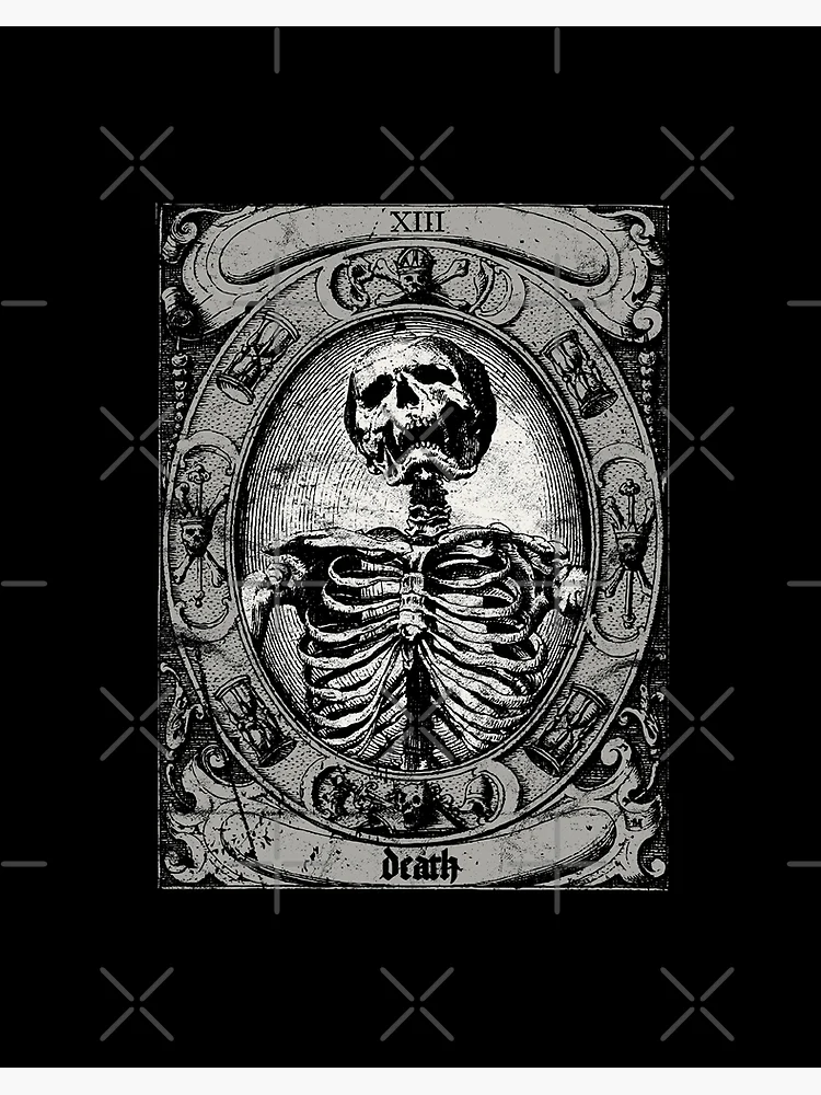 Vintage Occult The Death Tarot Card - Satan Horror design Art Board Print  for Sale by A-Fashion