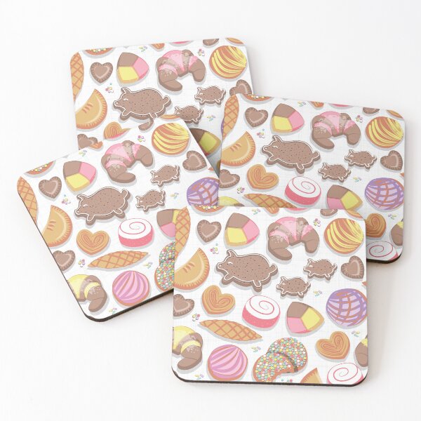 Item preview, Mexican Sweet Bakery Frenzy // white background // pastel colors pan dulce designed and sold by SelmaCardoso.