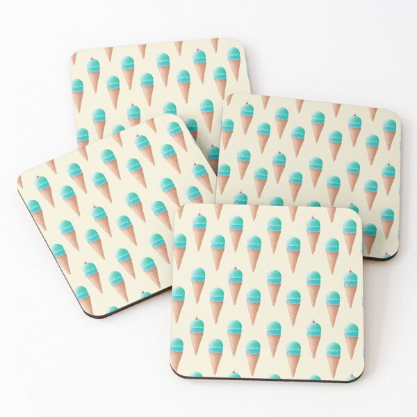 Item preview, Blue Ice Cream Pattern - Cream designed and sold by tanyadraws.