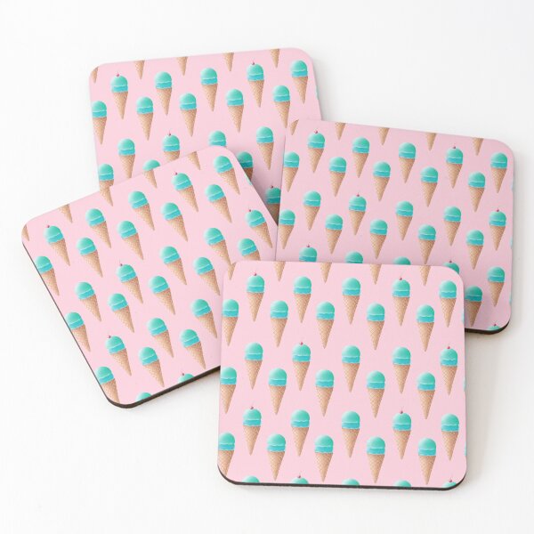 Item preview, Blue Ice Cream Pattern - Pink designed and sold by tanyadraws.
