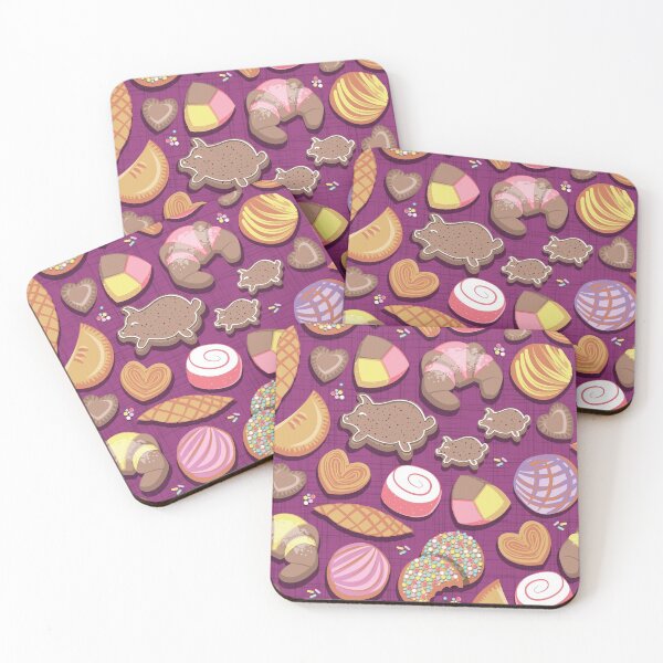 Item preview, Mexican Sweet Bakery Frenzy // pink background // pastel colors pan dulce designed and sold by SelmaCardoso.