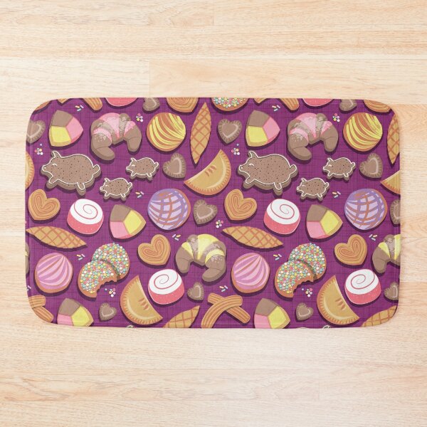 Item preview, Mexican Sweet Bakery Frenzy // pink background // pastel colors pan dulce designed and sold by SelmaCardoso.