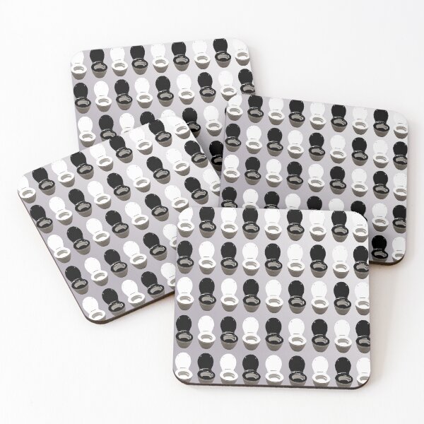 Item preview, Repeating Pattern Toilet Photo Black & White Pop Art designed and sold by jessephotoart.