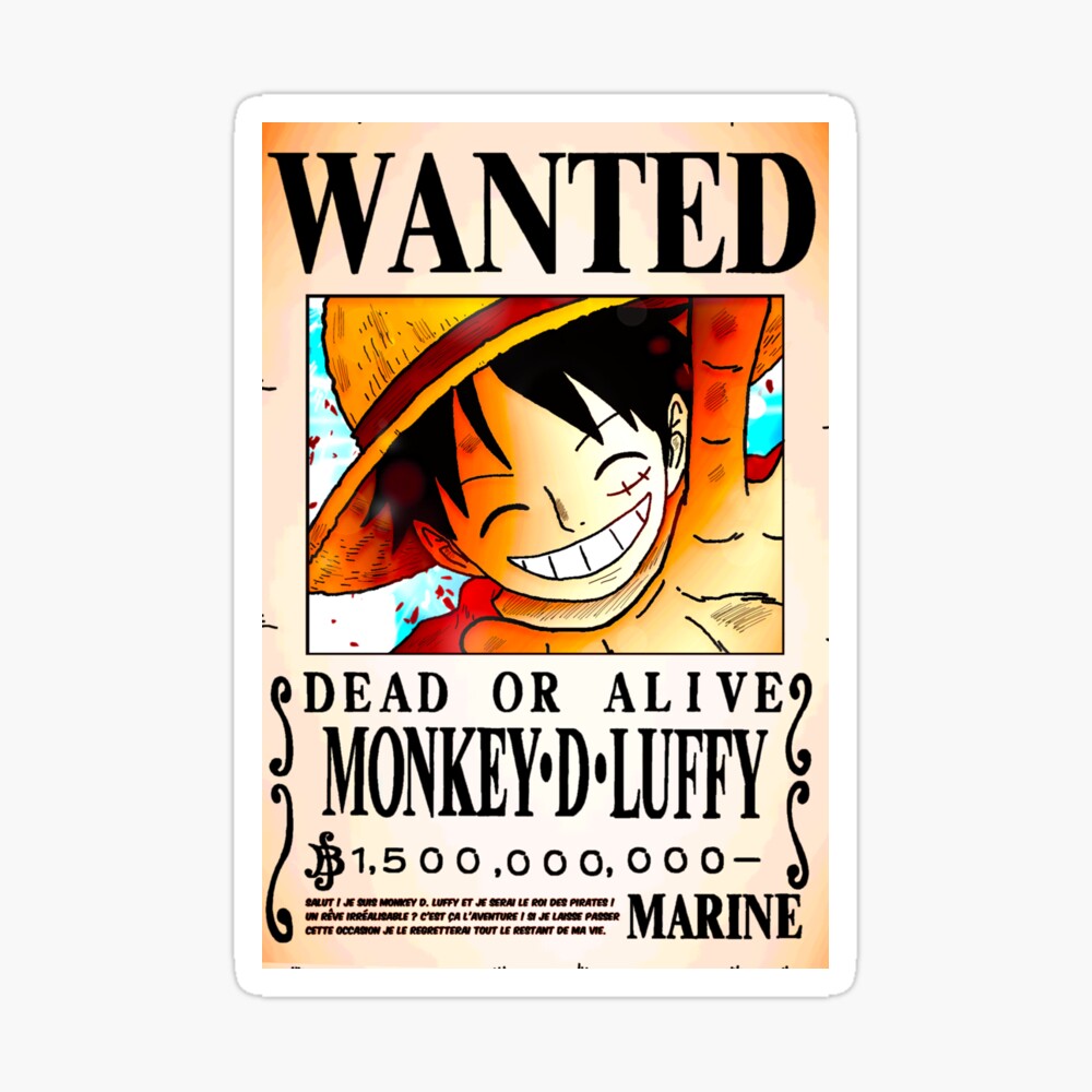 Wanted Poster Monkey D Luffy 1 5 Billion Berrys One Piece Spiral Notebook By Axel0w Redbubble