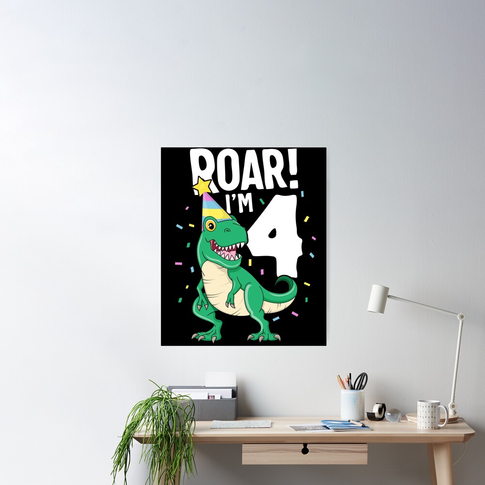 Personalized Dinosaur Wall Art, Set of 2, Collection: A Roar Party