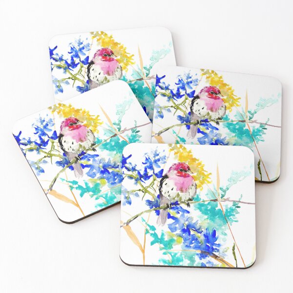 Item preview, House Finch And Wild flowers  designed and sold by surenart.
