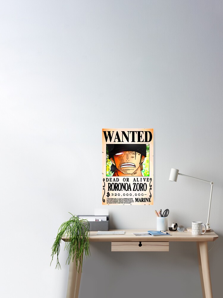 Wanted Poster Roronoa Zoro 3 Million Berrys One Piece Poster By Axel0w Redbubble