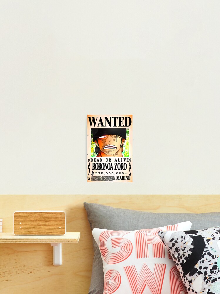 Wanted Poster Roronoa Zoro 3 Million Berrys One Piece Photographic Print By Axel0w Redbubble