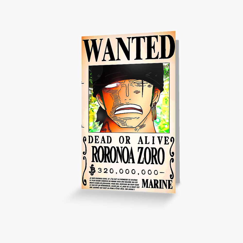 Wanted Poster Roronoa Zoro 3 Million Berrys One Piece Art Print By Axel0w Redbubble