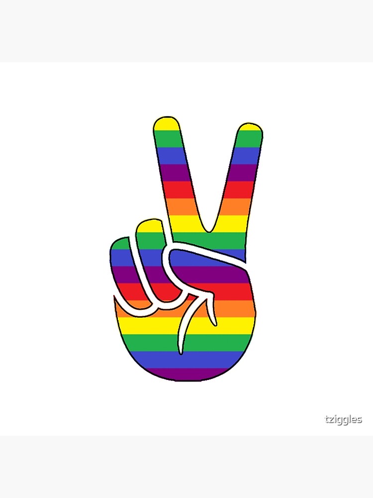 Rainbow Peace Sign Lgbtq Poster By Tziggles Redbubble 