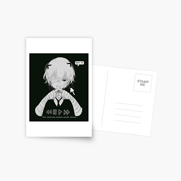 Error Glitch - Sad Anime Boy | Postcard