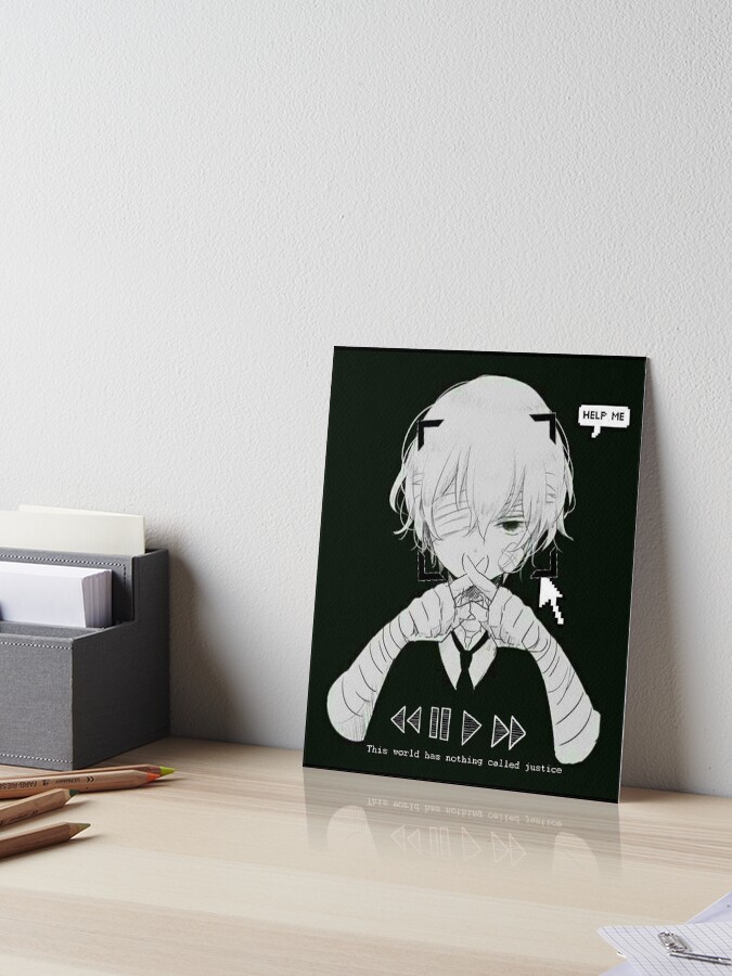 Error Glitch - Sad Anime Boy Art Board Print for Sale by LEVANKOV