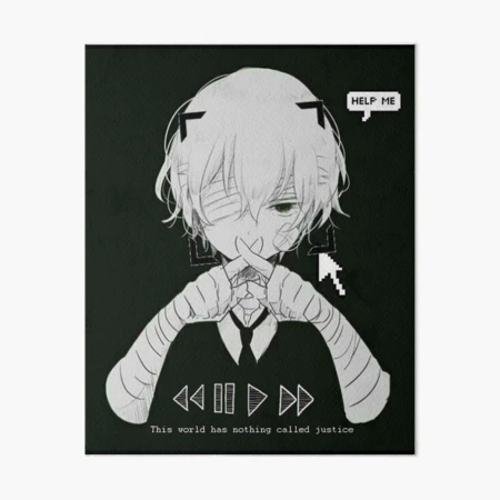 Error Glitch - Sad Anime Girl Art Board Print for Sale by LEVANKOV Items