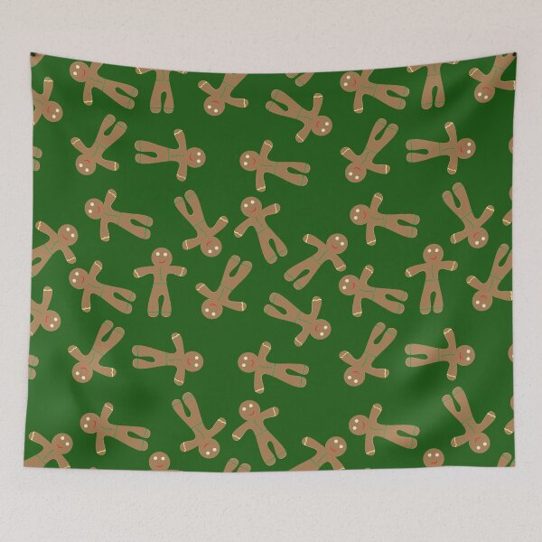 Aperçu de l'œuvre Modèle de bonhomme en pain d'épice de Noël vert créée et vendue par sigdesign.